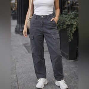Zara Charcoal Gray Cargo Pants | Women’s Size 4 | Utility Straight Leg